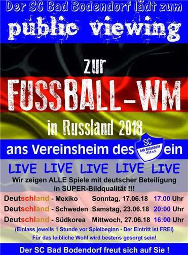 Public-Viewing am Vereinsheim 