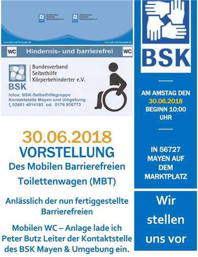 Der mobile, barrierefreie Toilettenwagen ist da