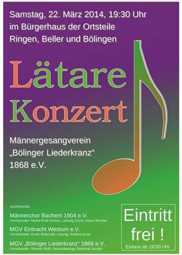 Traditionelles Lätare-Konzert