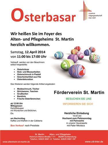 Osterbasar in der Senioreneinrichtung