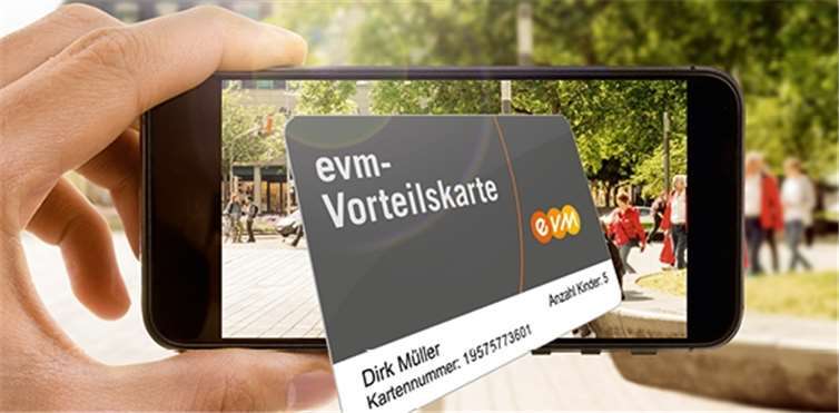 Vor Ort sparen mit der evm-Vorteilskarte