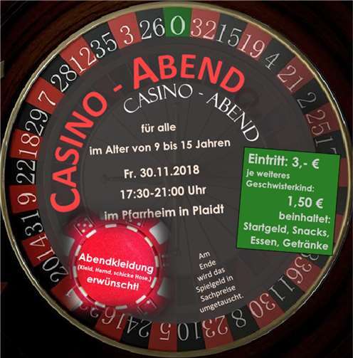 Casino Abend mit tollen Preisen 