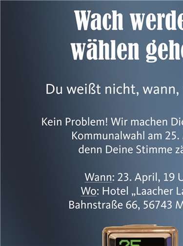 „Wach werden, wählen gehen!“ 