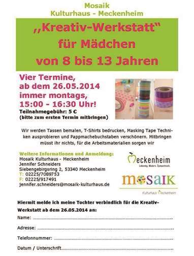 Kreativ-Werkstatt für Mädchen 