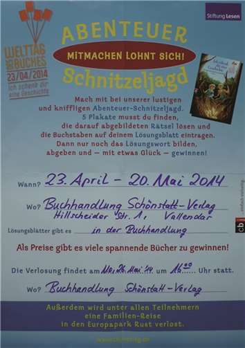 Einladung an alle Rätselfüchse zur Schnitzeljagd