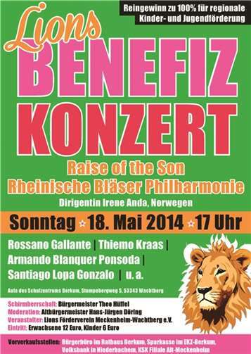 Lions-Benefizkonzert mit der Rheinischen Bläser Philharmonie 