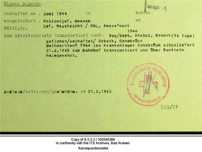 Was geschah mit Zwangsarbeitern aus Amersfoort im Ahrtal? 