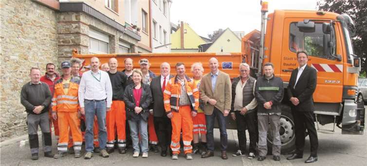 Bürgermeisterkandidat Peter Stäblein im Wahlkampf unterwegs