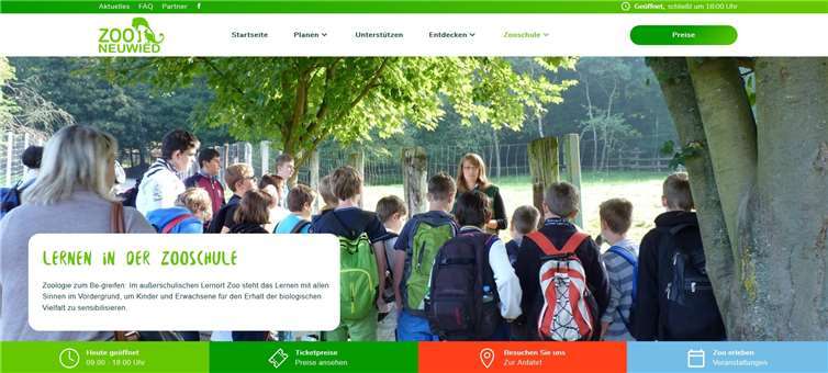 Internetseite des Zoo Neuwied erstrahlt in neuem Glanz