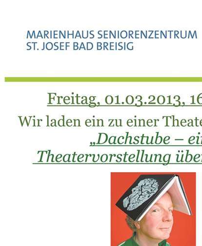 “Dachstube“ - eine Theatervorstellung über Demenz