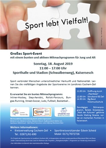 Gemeinsamkeit unter dem Motto „Sport lebt Vielfalt“ 