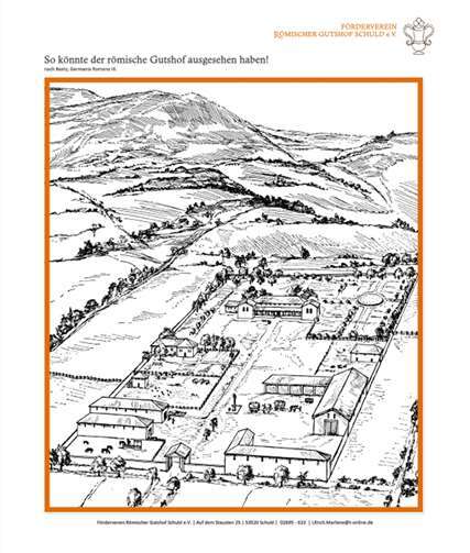 Neue Info-Tafel zeigt Römischen Gutshof 
