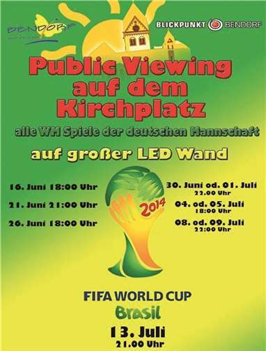 Public Viewing auf dem Kirchplatz