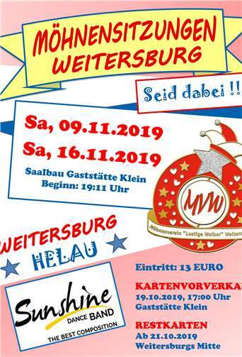 Kartenvorverkauf für die Möhnensitzungen startet