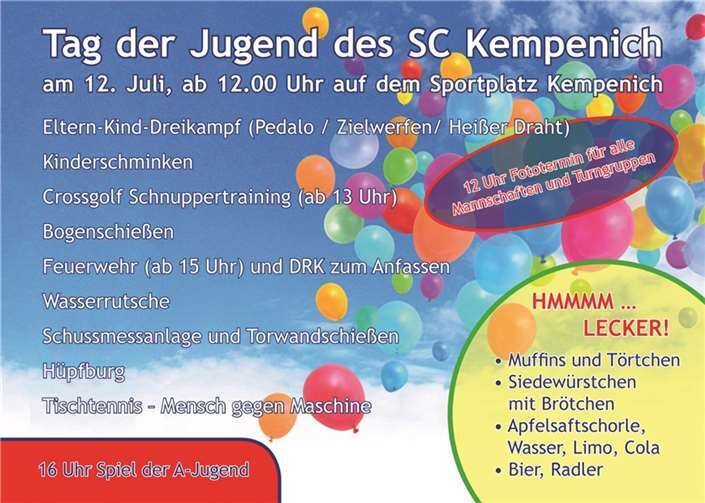 Einladung zum Tag der Jugend 