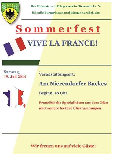 Sommerfest „Vive La France“ 