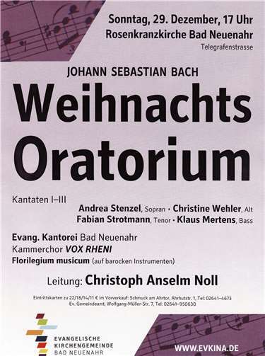 Weihnachtsoratorium in der Rosenkranzkirche
