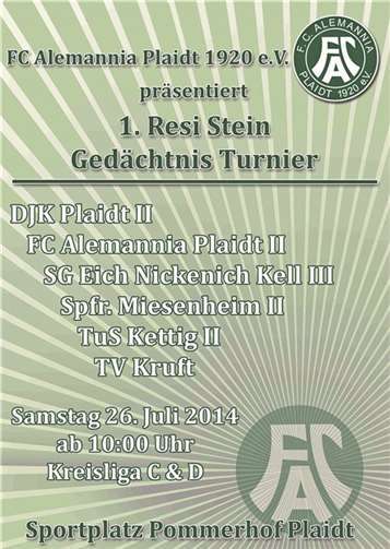 1. Resi-Stein-Gedächtnisturnier 