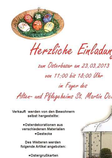 Osterbasar am 23.03.2013 im Alten- und Pflegeheim Sankt Martin, Ochtendung