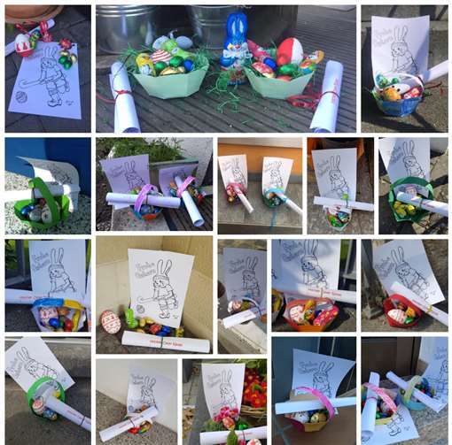 Osterhase kommt zu Hockey-Spielern 