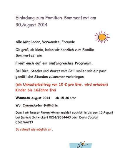 Großes Sommerfest