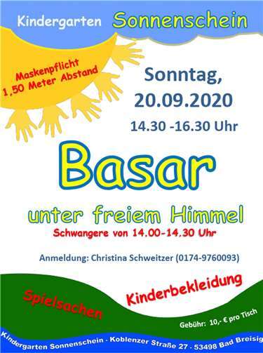 Kleider-Basar unter freiem Himmel 