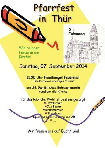 Herzlich Einladung zum Pfarrfest in Thür