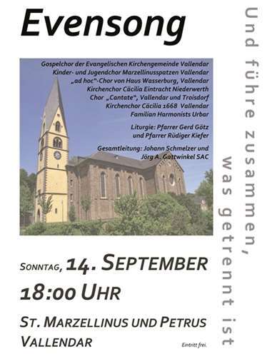 Sieben Chöre gestalten „Evensong“ 