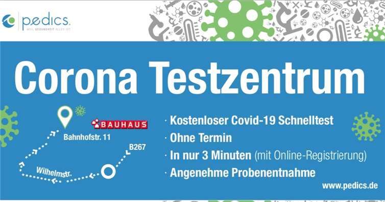 Coronatest Drive-In Bad Neuenahr-Ahrweiler hinter Bauhaus 