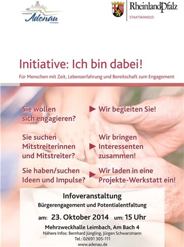 Projekte-Werkstatt „Ich bin dabei“ 