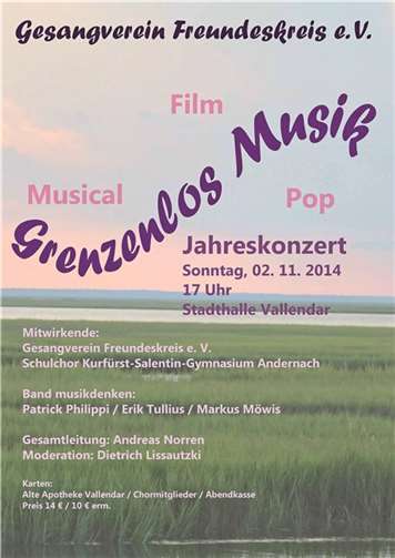 Jahreskonzert unter dem Motto „Grenzenlos Musik“