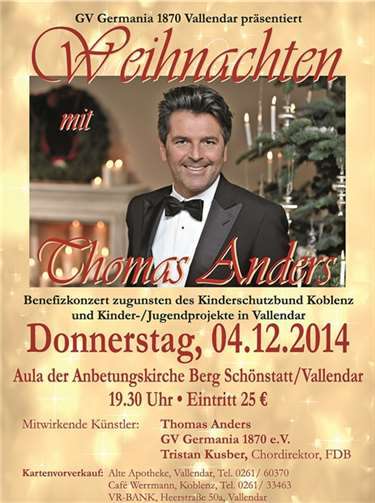 Benefizkonzert mit Thomas Anders