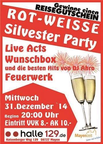 Der FC Mayen lädt ein zur großen Silvester-Party!