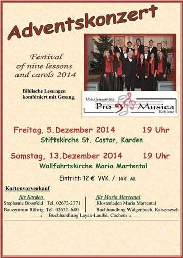 Zwei Adventskonzerte der ganz besonderen Art