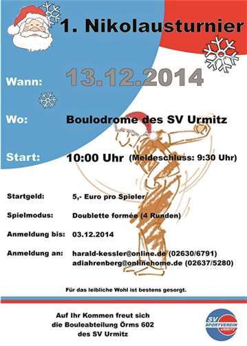 Boule-Abteilung richtet erstes Nikolausturnier aus 