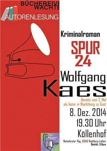 Wolfgang Kaes stellt seinen neuen Roman „Spur 24“ vor 