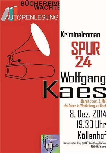 Wolfgang Kaes stellt seinen neuen Roman „Spur 24“ vor