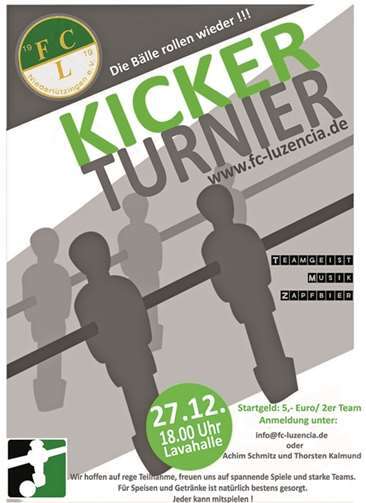 Einladung zum Kickerturnier 