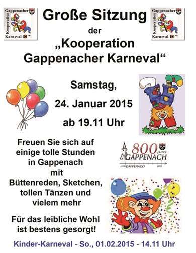 5 x 11 Jahre Fasenacht + 800 Jahre Gappenach