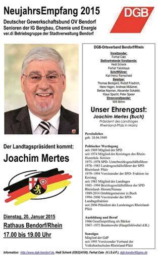 Joachim Mertes bei DGB-Neujahrsempfang