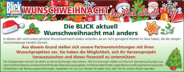 Die BLICK aktuell Wunschweihnacht mal anders