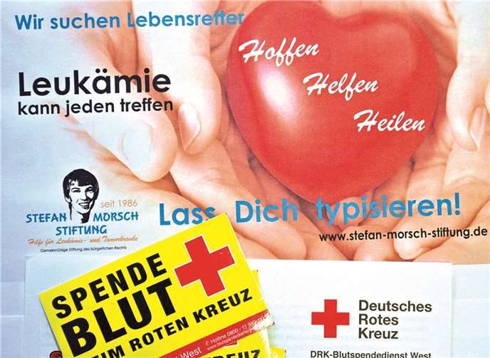 Blutspender helfen Leukämiekranken