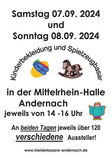 54. Kinderbekleidung und Spielzeugbasar in Andernach
