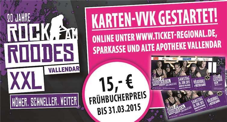Rock am Roodes: Frühbucherrabatt nur noch bis zum 31. März 