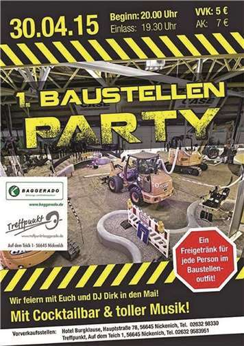 Baustellen-Party im Baggerado