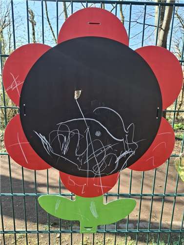 Blumenkreidetafeln in Thürer Kita zerstört 