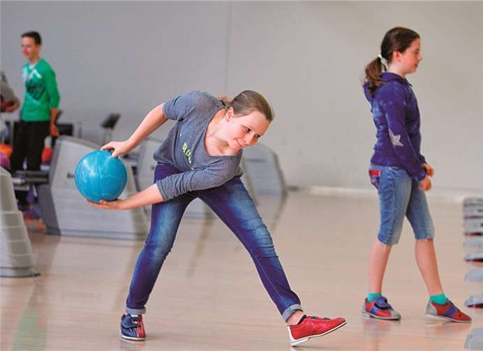 Auch das Bowlen liegt den Tenniskids 