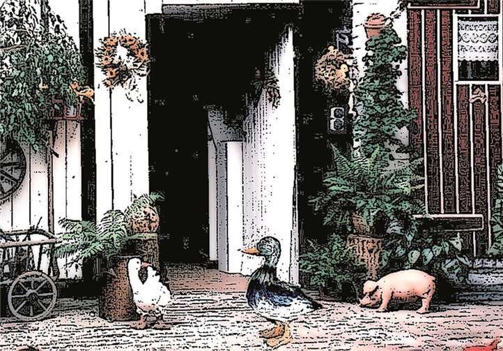 Kunst in der Scheune und im Garten