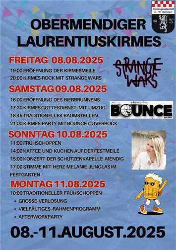 Laurentius-Kirmes 2025 in Obermendig 