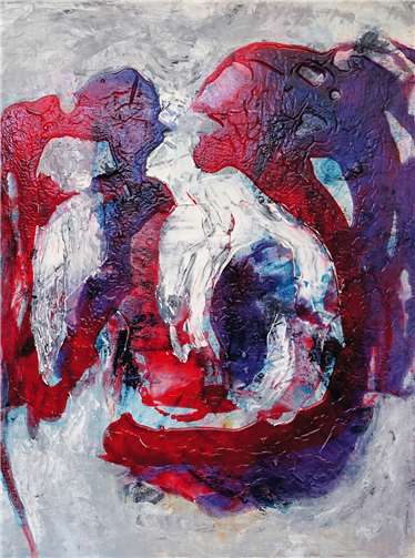 Bild Diptychon, Mischtechnik. Foto: privat